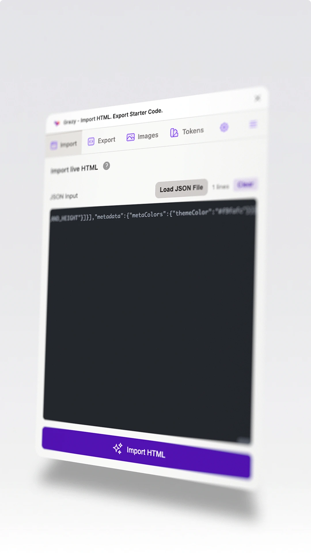 Grazy plugin interface screen 01