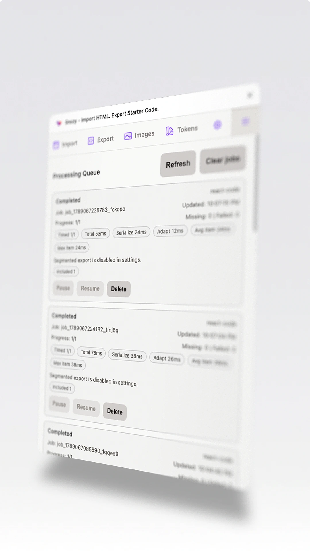 Grazy plugin interface screen 06